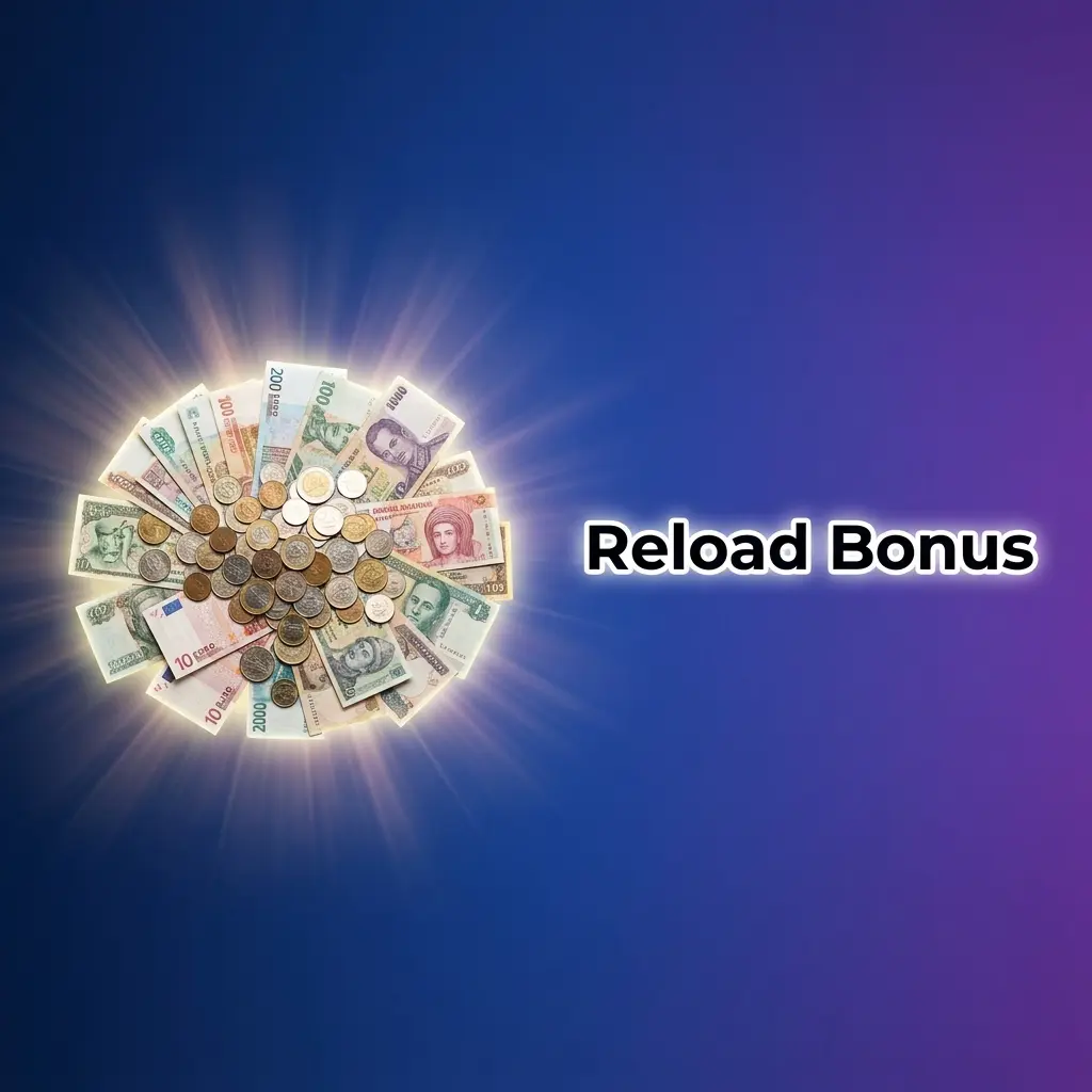 Reload bonus rewarding existing players with deposit match bonus funds for continued play in Aviator game promotions